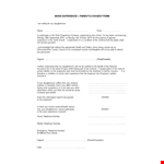 Parental Consent Form Template for an Enhanced Experience Scheme for Your Daughter example document template