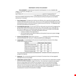 Independent Contractor Agreement | Contractor Agreement for Parties example document template