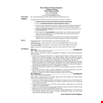 Experienced Software Engineer for System Development and Design - Resume Example example document template