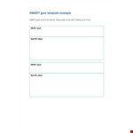 Smart Goals Template Form example document template