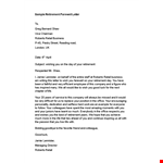 Retirement Announcement Template for Roberto: Letter & Farewell example document template 