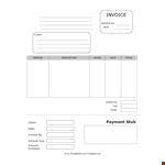 Create Professional Pay Stubs for Your Clients | Invoice and Total Amount Included example document template 