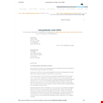 Law Graduate Cover Letter example document template
