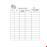 Example of a Daily Chart for Exercise | Track Your Daily Exercise Progress example document template