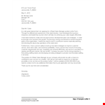 Sales Manager Cover Letter example document template