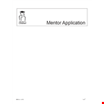 Apply to Become a Mentor for Children - Simple Application Template example document template 