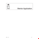 Apply to Become a Mentor for Children - Simple Application Template example document template