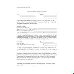 Late Rent Notice Template - Inform Your Landlord and Take Legal Action if Needed example document template