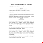 Mutual Rescission Agreement: Simplify Contract between Parties example document template