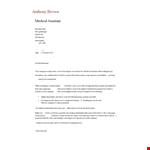 Medical Assistant Cover Letter Example example document template