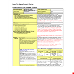 Project Charter Six Sigma Example example document template