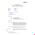 Functional Manager example document template