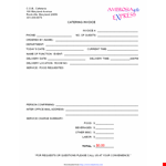 Catering Services example document template