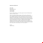 Job Intent Letter Template example document template