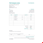 Get a Price Quotation from Company - Instant Quote | Lorem example document template