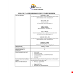 Classroom Course Agenda Example example document template