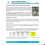 Product Validation example document template