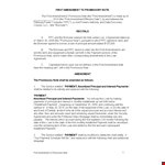 Editable Promissory Note Template - Easy Payment & Amendment Options example document template