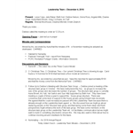 Effective Church Leadership: Inspiring and Productive Meetings and Groups example document template