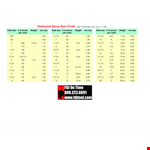 Find Your Perfect Diamond Size - Diamond Size Chart & Plate Stones example document template