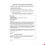 HR Job Reference Letter Template for Program Supervisor example document template