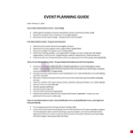 Event Planning Guide example document template