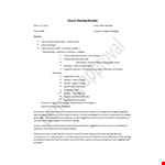 Pending Approval: Church Meeting on Committee, Ministry, and Motion example document template