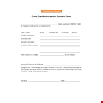 Credit Card Authorization Form Template - Protect Your Business with Easy-to-Use Forms | Hloom example document template