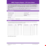 Project Performance Progress Report | Comprehensive Project Report example document template