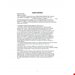 Nanny Agency Contract Sample - Client Agreement | [Company Name] example document template