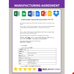 Manufacturing Agreement example document template