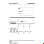 Interview Questionnaire Template - Design | Graphic | Please | Illustration example document template