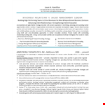 Sales Manager Resume: Expert in Business, Sales, Management, Development, and Market Growth example document template