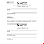 Event Change Order example document template
