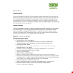 Sales Coordinator Job Description example document template 