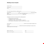 Marriage Contract Template | Essential Document for Wedding Clients & Organizers example document template