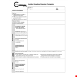 Reading Group Lesson Plan Template example document template