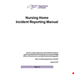 Nursing Home Incident Report example document template