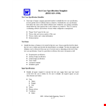 Software Test Case Template - Level Identification | Download Now example document template
