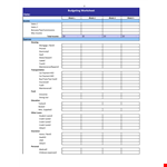 Example Budgeting Worksheet example document template