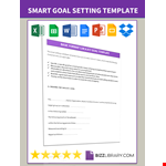 SMART Goal Template example document template