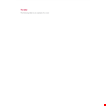 Cv Cover Letter Template example document template