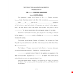 Corporate Minutes | Meeting Secretary | Association Directors | Adopted example document template