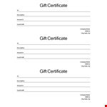 Free printable gift certificates example document template