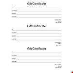Free printable gift certificates example document template 