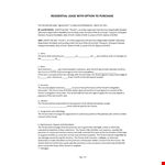 Rent to own agreement example document template