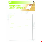 Employment Resignation Letter: Proper Notice to Inform Your Employer example document template 