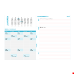 English & French Weekly Calendar Template example document template 