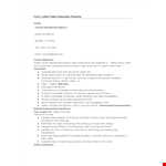 Professional Sales Associate Resume - Sales, Tasks, Responsibilities, Performed, Handled example document template