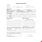 Employee Warning Notice - Protect Your Business with our Professional Statement example document template